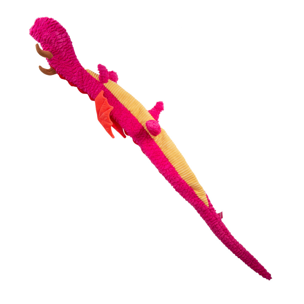 Qmonster Brinquedo para cachorro - Dragão Gigante - Rosa Grande
