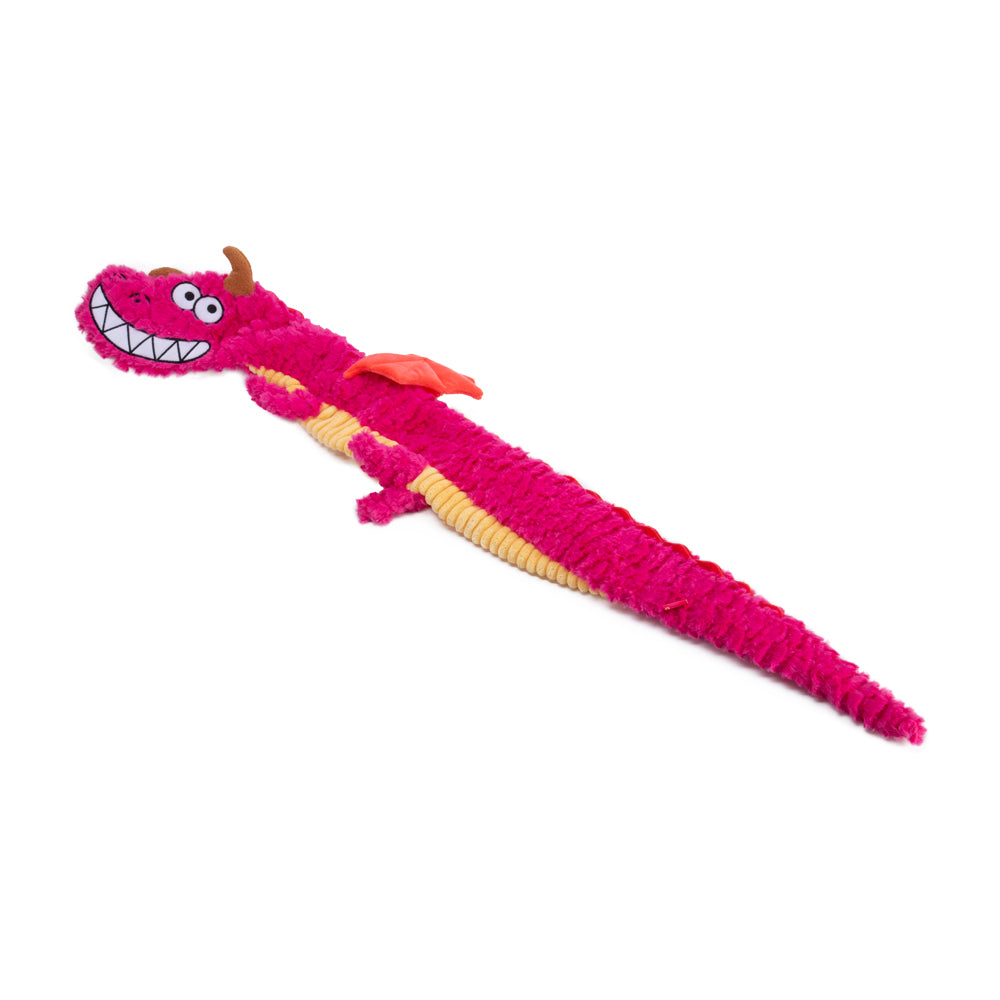 Qmonster Brinquedo para cachorro - Dragão Gigante - Rosa Pequeno