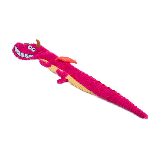 Qmonster Brinquedo para cachorro - Dragão Gigante - Rosa Pequeno