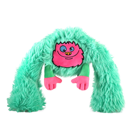 Qmonster Brinquedo para cachorro - 2in1 King Kong Pelúcia com Bola - Menta